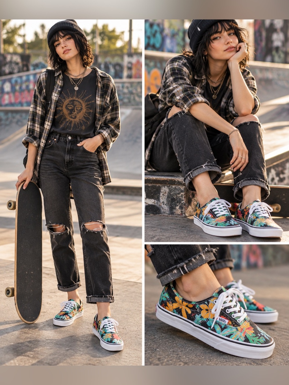 Vans x Crayola Authentic Van Doren Floral Shoes Women 7.5 Men 6 Limited Edition